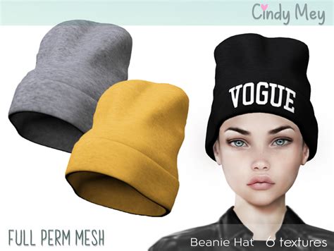 Second Life Marketplace Full Perm Mesh Beanie Hat
