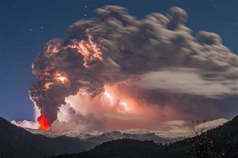 Incredible Photos Of Spectacular Volcanic Eruption In Chile Lighting