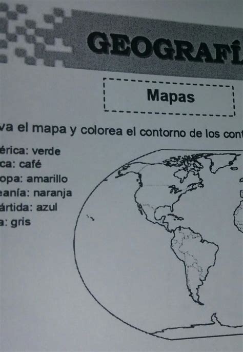 Geografiamapas Observa El Mapa Y Colorea El Contorno De Los The Best