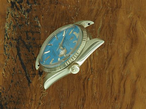 18k Wg Rolex Day Date 1803 Blue Stella Dial Luxury Vintage Concept