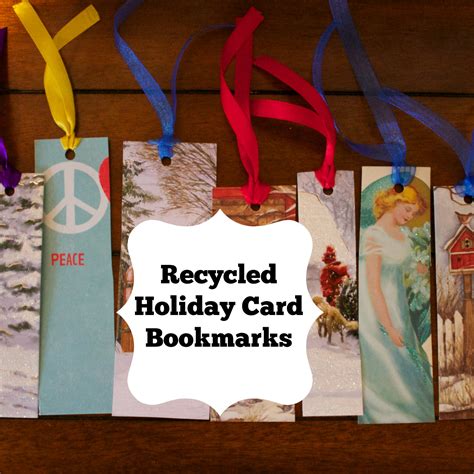Kids Craft Recycled Holiday Card Bookmarks Mommypoppins