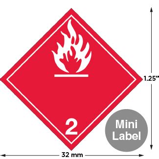 Hazard Class 2 1 Flammable Gas Non Worded Mini High Gloss Label