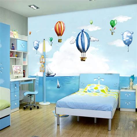 Mural wallpaper of bedroom children's room background wall paper real