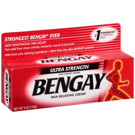 Bengay Pain Relieving Cream Ultra Strength Non Greasy Oz