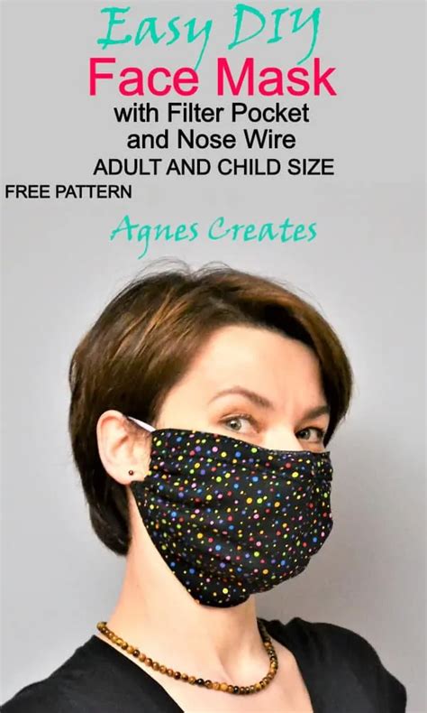 In any case, here's a list of a bunch of different styles of face mask sewing patterns. DIY Surgical Face Mask Free Pattern - Agnes Creates | Easy ...