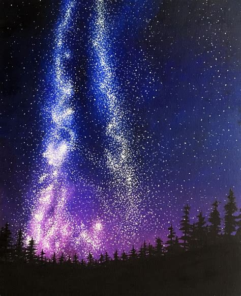 Milky Way Galaxy Painting Celestial Decor Night Sky Decor Etsy