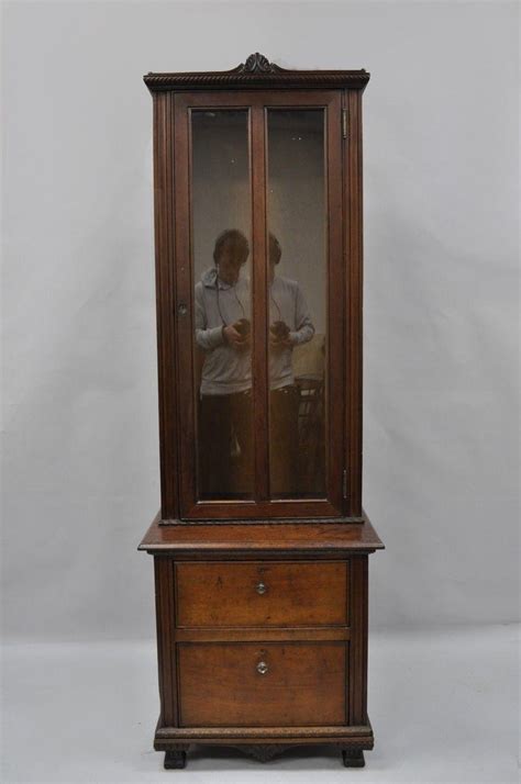 Check spelling or type a new query. Antique Victorian Two-Piece Walnut Tall Curio Gun Rifle ...