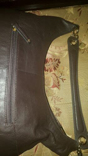 Tignanello Brown Leather Hobo Handbag EBay