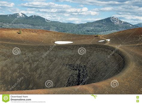 Crater Of Cinder Cone Lassen Volcanic National Park Stock Image