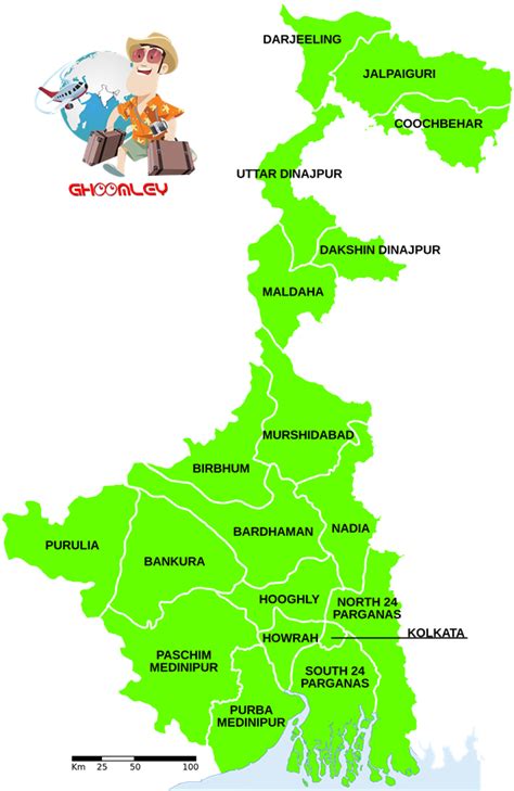 All destinations in west bengal. West Bengal Map, Districts (With images) | West bengal ...