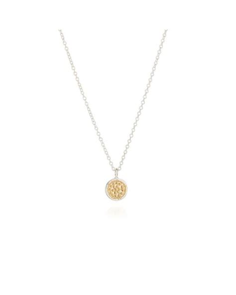 Anna Beck Small Dot Reversible Necklace In Metallic Lyst