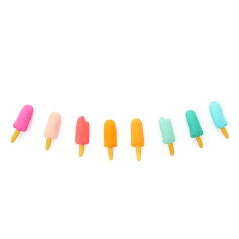 Rainbow Popsicle Felt Garland Little Color Company