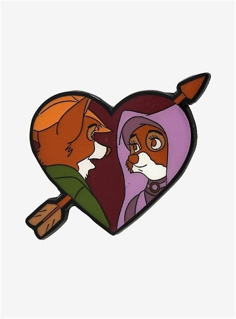 disney robin hood robin and maid marian heart enamel pin boxlunch exclusive boxlunch robin