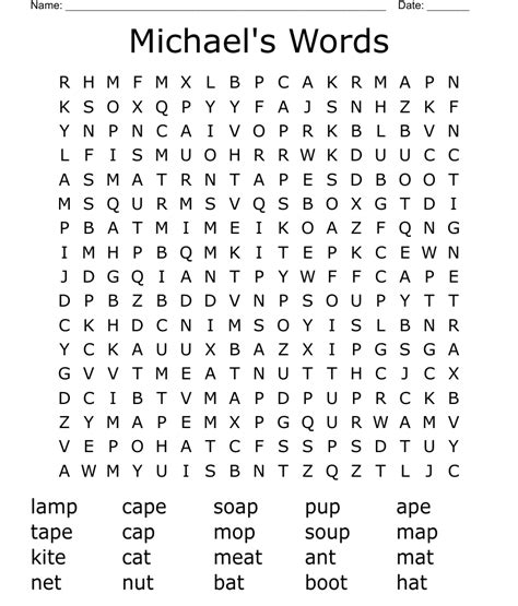 Michaels Words Word Search Wordmint