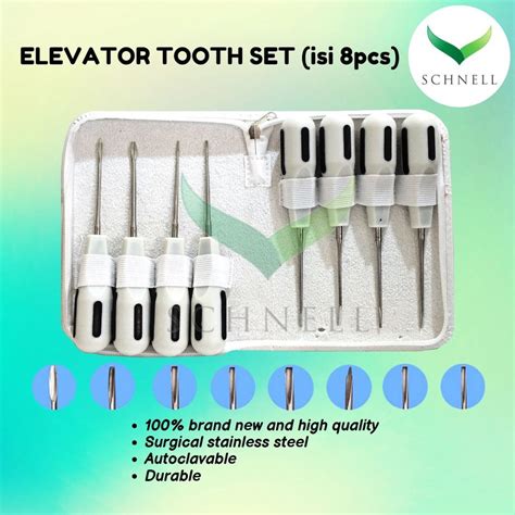 Jual Dental Elevator Toothluxator Bein Root Elevator Set Isi 8pcs