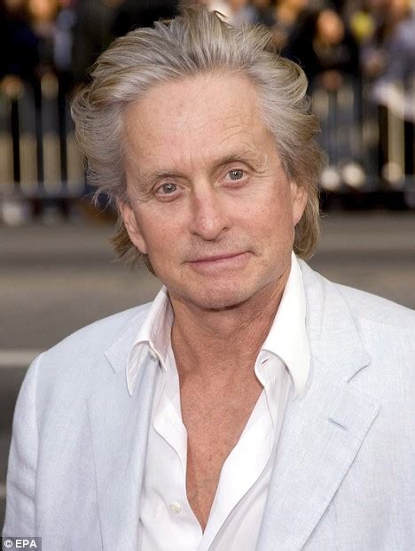 To Dye For Michael Douglas Shows Off His Two Tone Hair At Film