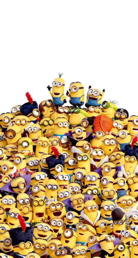 A Large Group Of Yellow Minion Characters