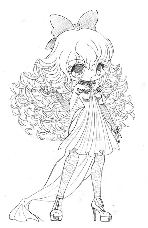 Curly Haired Chibi Commission Sketch By Yampuff On Deviantart