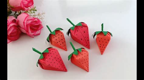 How To Make Paper Strawberry Paper Strawberry Diy Paper Strawberry