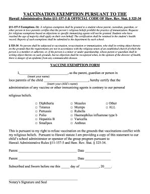 A written objection from the parent or guardian of a student or child based on religious tenets and practices shall be submitted in religious belief exemption: Editable states that don t require vaccinations for school - Fill Out, Print & Download Forms in ...