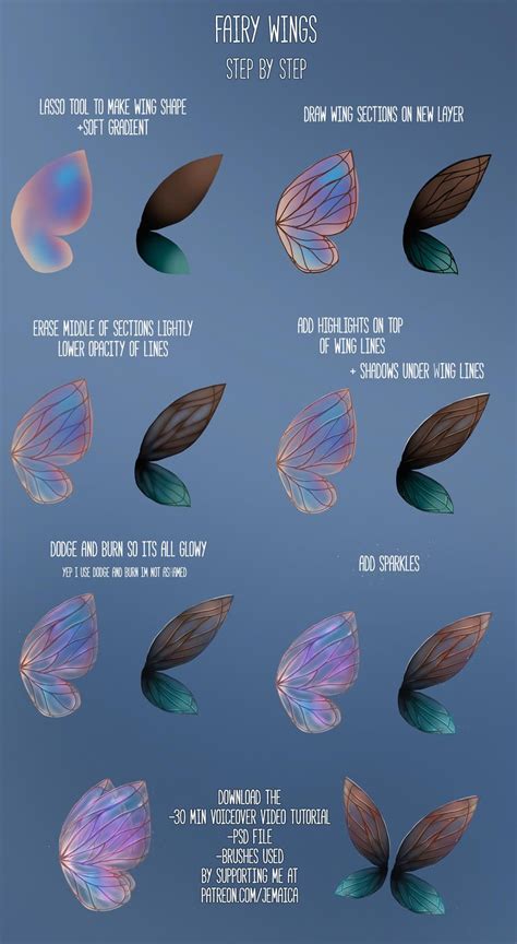 How To Draw Fairy Wings At How To Draw