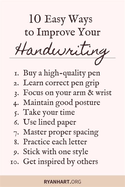 10 Easy Ways To Improve Your Handwriting