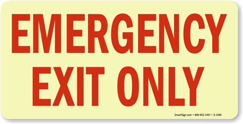 Emergency Exit Only Signs Fire And Emergency Signs Sku