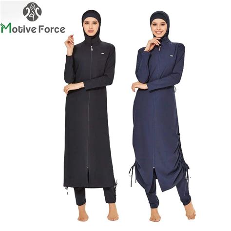 3pcs Muslim Modest Burkini Swimwear Abaya Swimsuit For Women Abayas