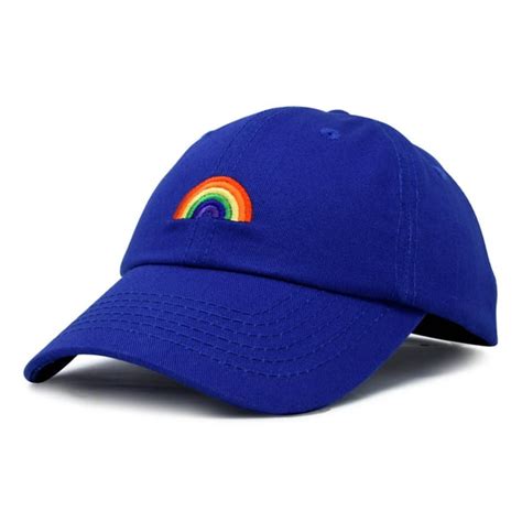 Dalix Rainbow Baseball Cap Womens Hats Cute Hat Soft Cotton Caps In Royal Blue
