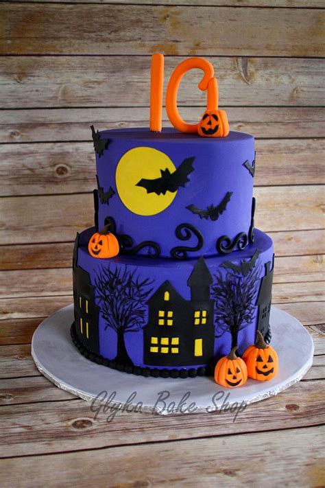 Halloween Birthday Cake Decorated Cake By Glykabakeshop Cakesdecor