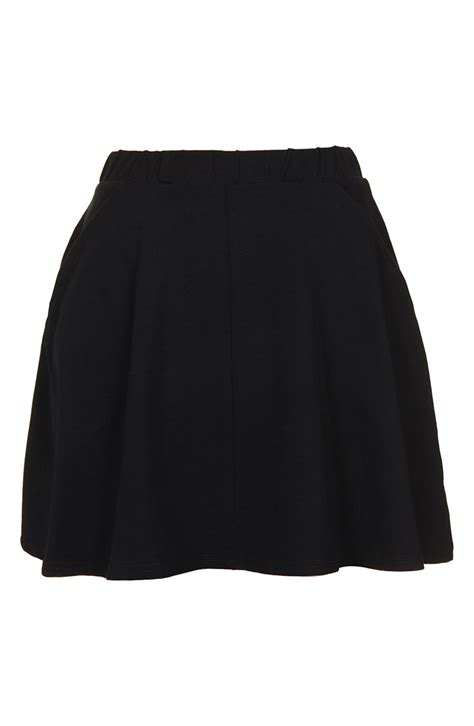 Topshop Pocket Skater Skirt In Black Lyst