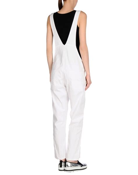 Carhartt Canvas Overalls In White Lyst