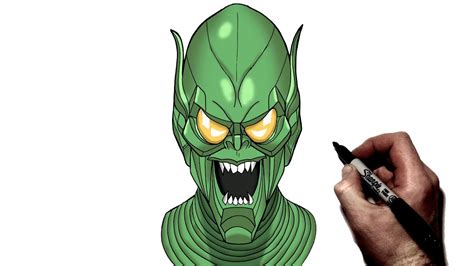How To Draw Green Goblin Step By Step Spiderman No Way Home Youtube