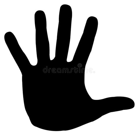 Hand Palm Silhouette Vector Stock Vector Illustration Of Vector