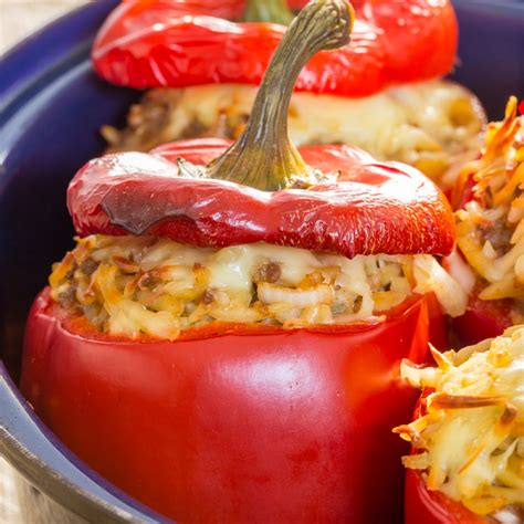 Rice Stuffed Red Peppers Recipe