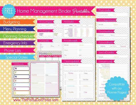 8 Best Images Of Household Notebook Printables And Templates