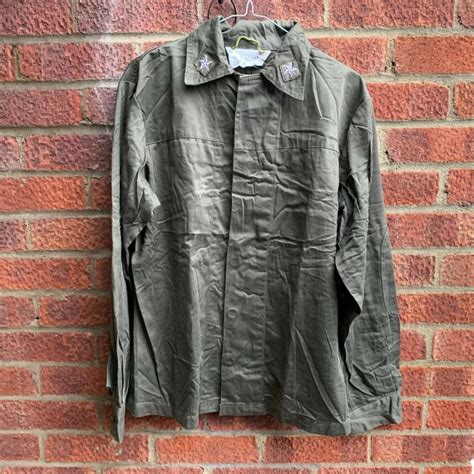 Italian Army Surplus Issue Olive Green Cotton Combat Shirtfatigues