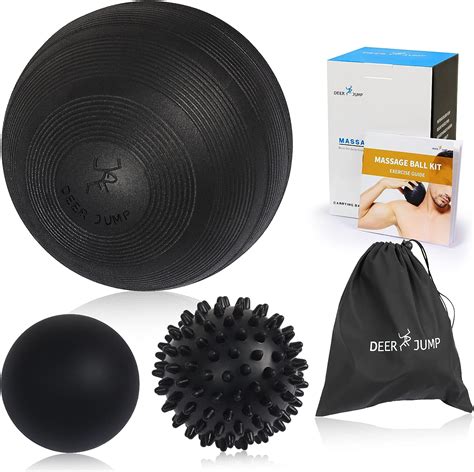 massage ball kit for deep tissue massage and trigger point myofascial release set of 3