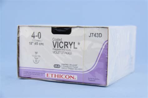 Ethicon Suture J743d 4 0 Vicryl Violet 8 X 18 Tf Taper Cr8 8