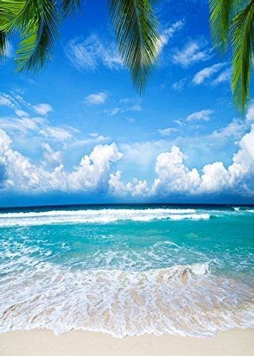 5x7ft Photography Backdrops Blue Sky Wave Background Summer Beach Photo