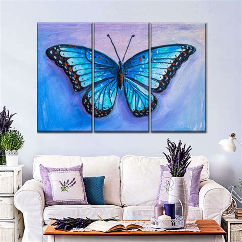 Blue Butterfly Wall Art Painting Butterfly Wall Art Painting Wall