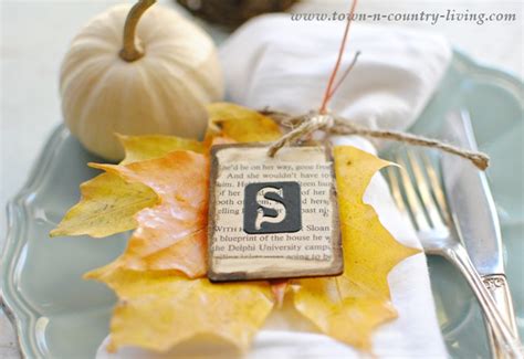 Diy Fall Place Cards Town And Country Living