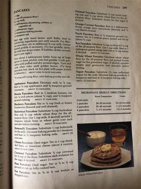 Pancakes From The 1969 Betty Crocker Cookbook Recipes