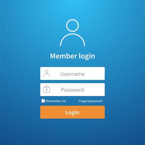 Premium Vector Login Form Website Ui Account Screen Page Register