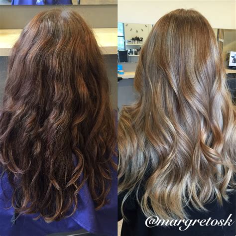 Use the blow dry method above to really lock that conditioner into your hair. Before And After coloring. From dark brown to a softer ...