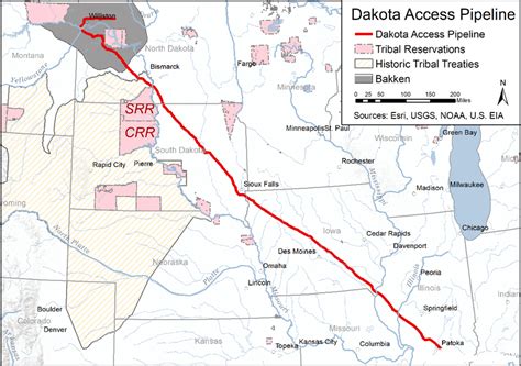 The Route Of The Dakota Access Pipeline Dapl Download Scientific