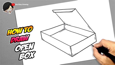 How To Draw Open Box Youtube