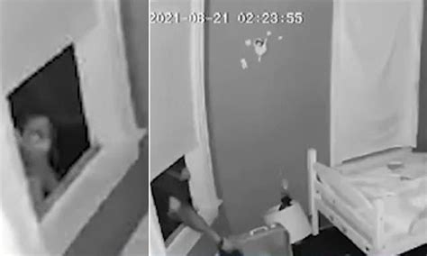 burglar creeps in through bedroom window just steps away from two sleeping girls