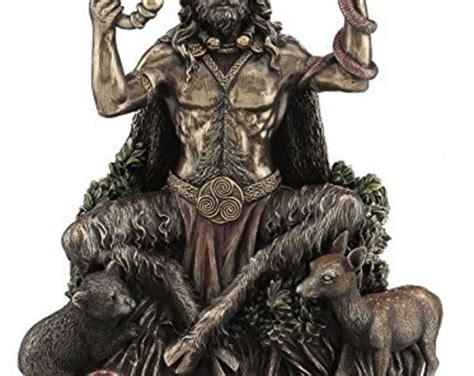 9 Cernunnos Sitting Statue Sculpture Celtic God Figure Figurine Decor