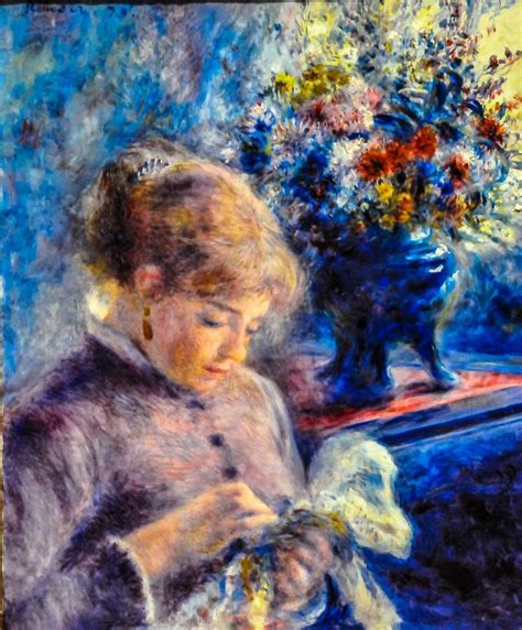 Pierre Auguste Renoir Young Woman Sewing 1879 At Art Institute Of